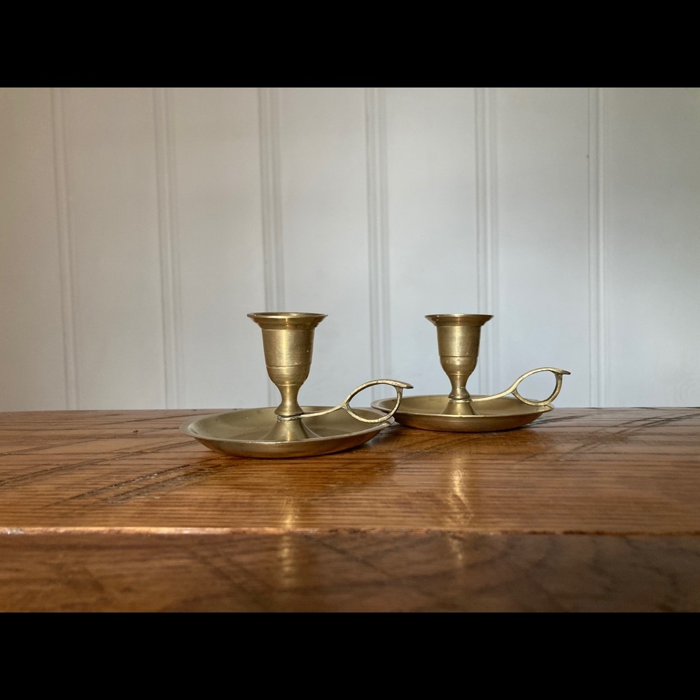 Brass Fingerloop Candleholders